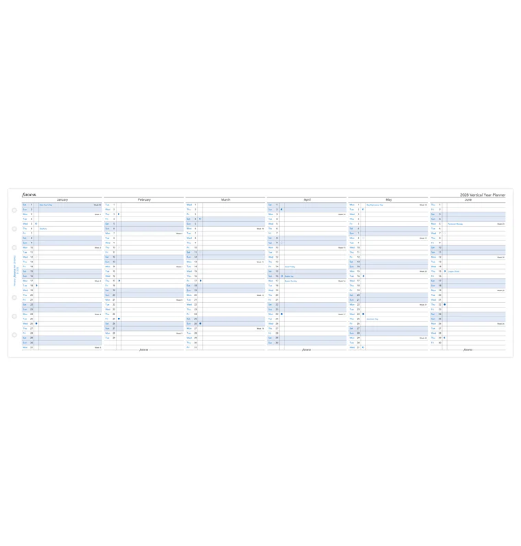 Vertical Year Planner - Personal 2028 English - Image 4