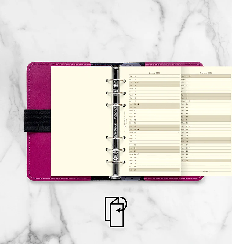 Vertical Year Planner - Personal Cotton Cream 2026 English - Image 3