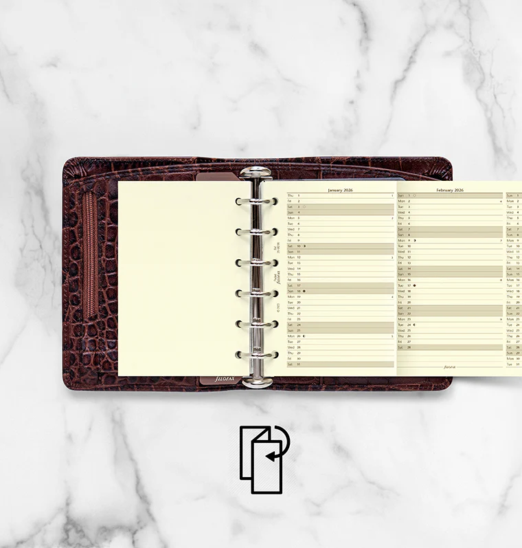 Vertical Year Planner - Pocket Cotton Cream 2026 English - Image 3