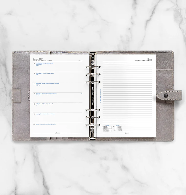 Week On One Page Diary With Notes - A5 2027 Multilanguage - Image 3