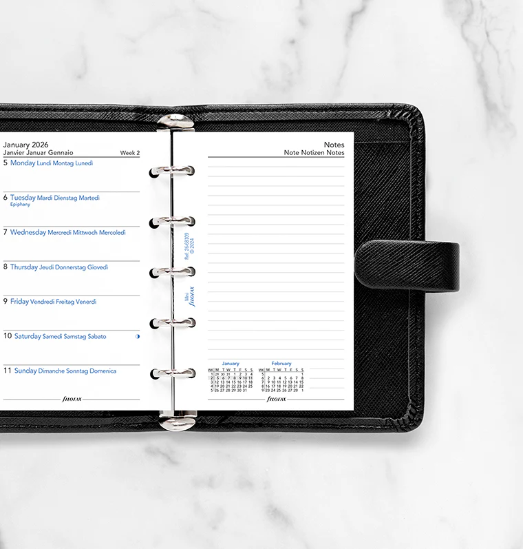 Week On One Page Diary with Notes - Mini 2026 Multilanguage - Image 2