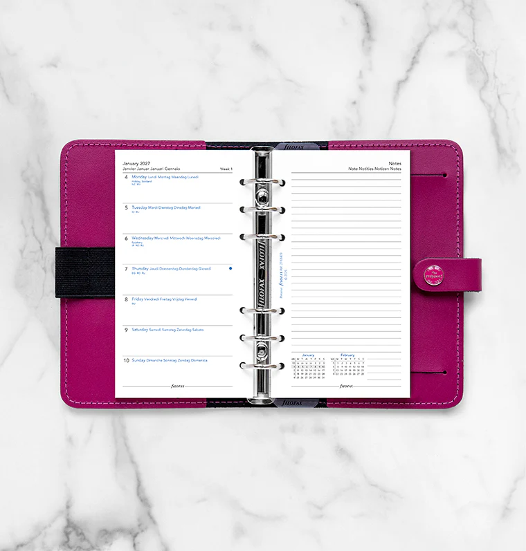 Week On One Page Diary With Notes - Personal 2027 Multilanguage - Image 3