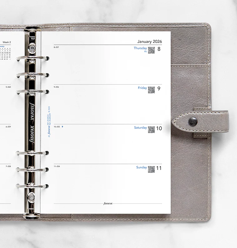 Week On Two Pages Diary - A5 2026 English - Recycled Paper - Image 2