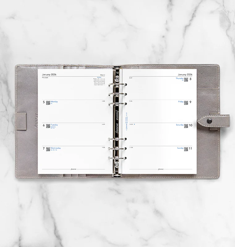 Week On Two Pages Diary - A5 2026 English - Recycled Paper - Image 3