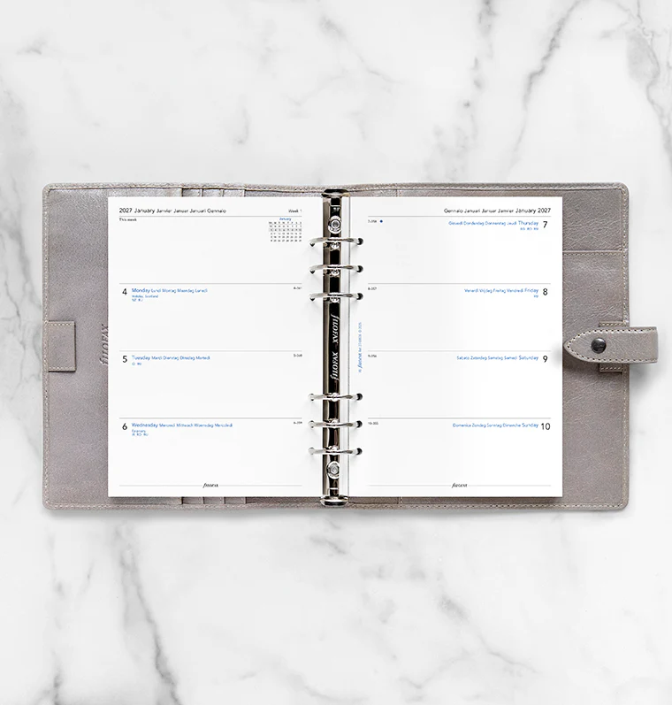 Week On Two Pages Diary - A5 2027 Multilanguage - Image 3
