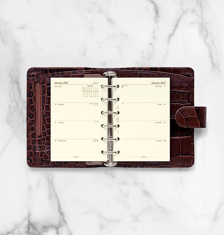 Week On Two Pages Diary - Pocket Cotton Cream 2027 English - Image 3