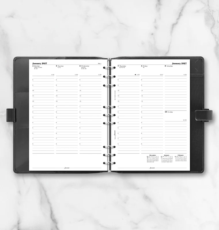 Week On Two Pages Diary With Appointments - Deskfax 2027 English - Image 2
