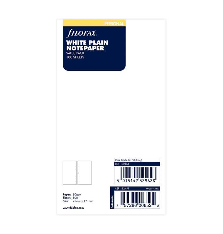 White Plain Notepaper Value Pack Personal Refill - Image 6
