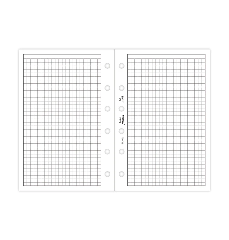 White Quadrille Notepaper Refill - Pocket - Image 4