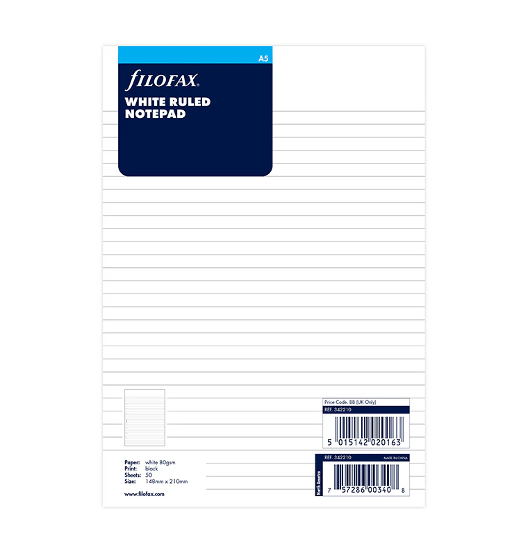 White Ruled Notepad Refill - A5 - Image 6