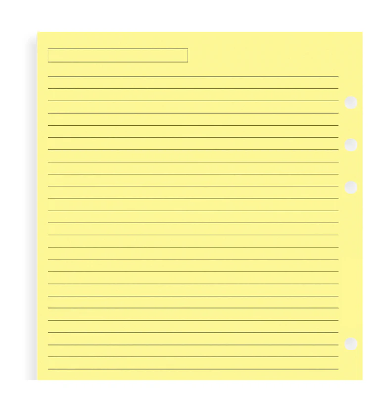 Yellow Ruled Notepaper Refill - A5 - Image 5