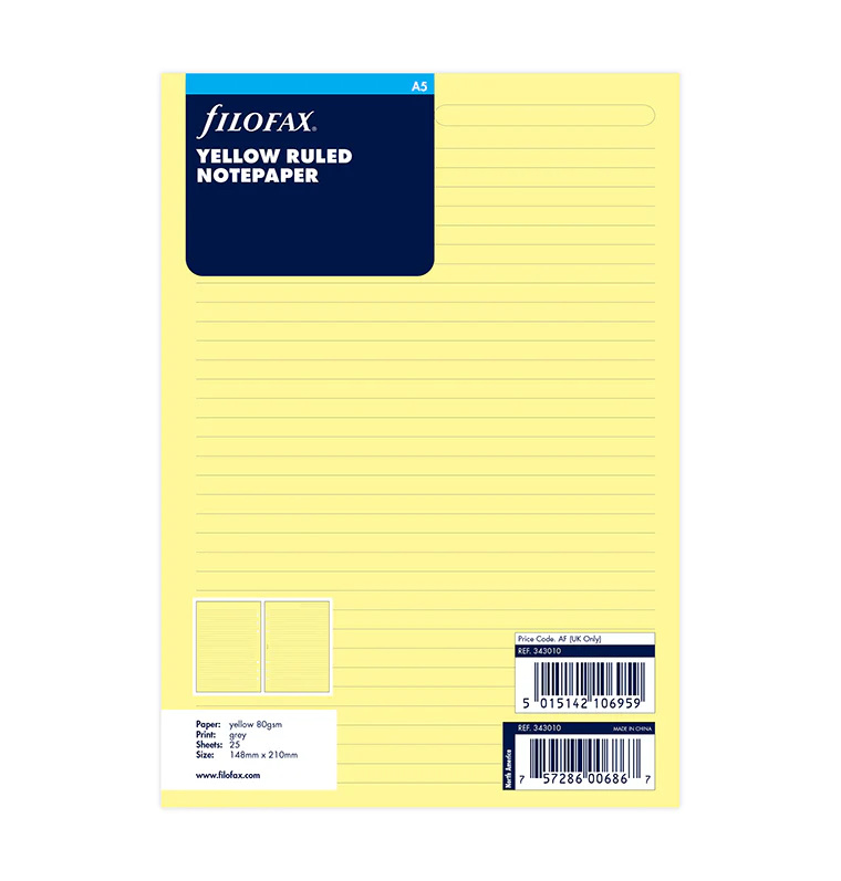 Yellow Ruled Notepaper Refill - A5 - Image 6